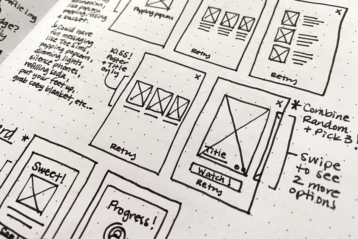 MustWatch wireframes