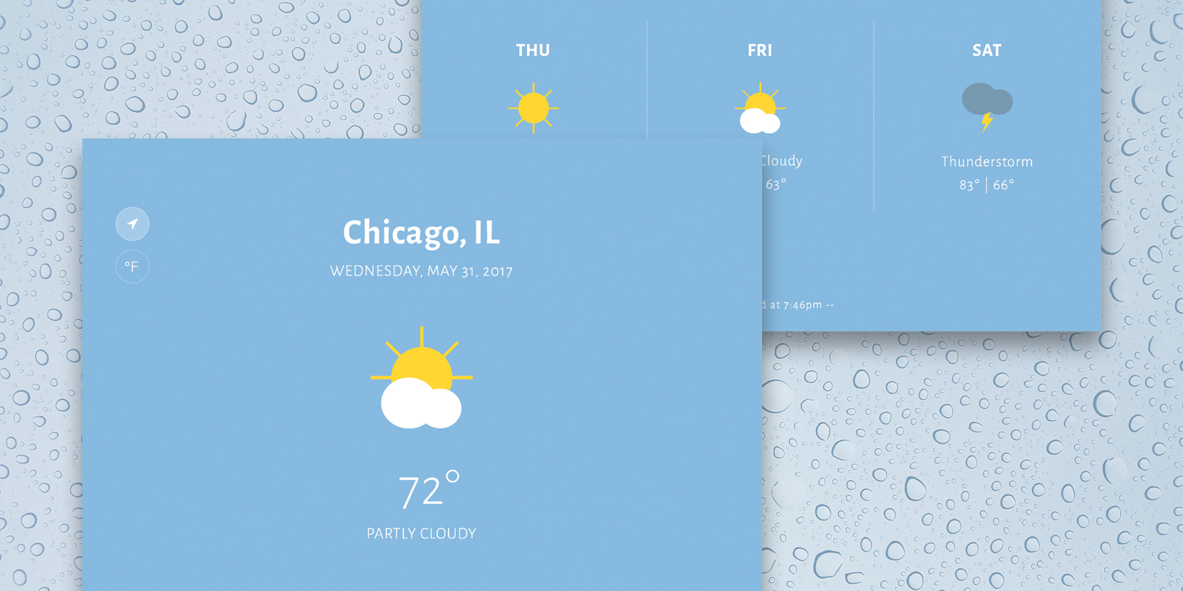 Weather app hero